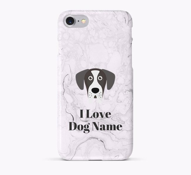 'I Love {dogsName}' Phone Case with {breedFullName} Icon